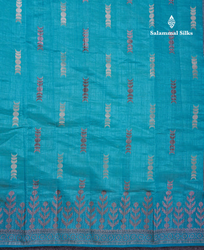 Beautiful Light Pink Semi Raw Silk Saree With Fancy Border