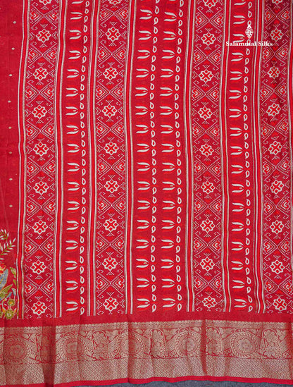 Semi Georgette Saree - Magenta Pink Colour Body With Fancy Border