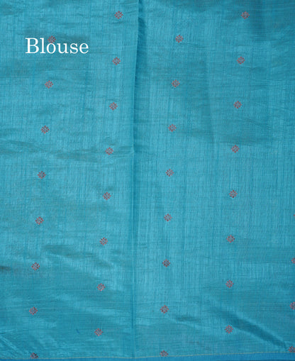 Beautiful Light Pink Semi Raw Silk Saree With Fancy Border