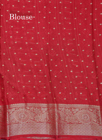 Semi Georgette Saree - Magenta Pink Colour Body With Fancy Border