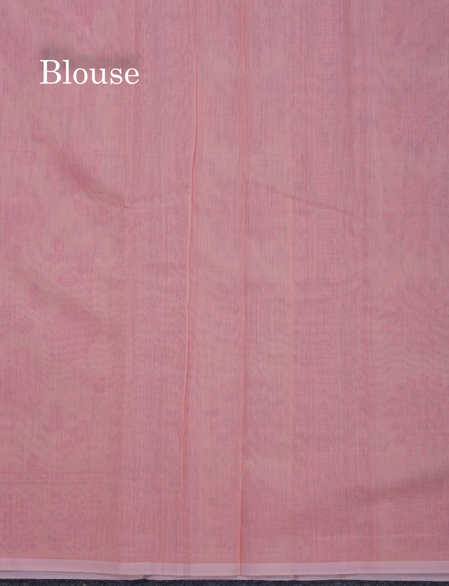 Peach Pink Floral Print Cotton Mix Saree With One Side Border