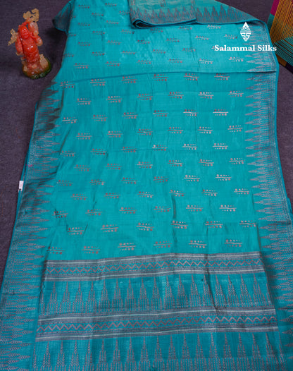Beautiful Reddish Maroon Semi Raw Silk Saree With Fancy Border