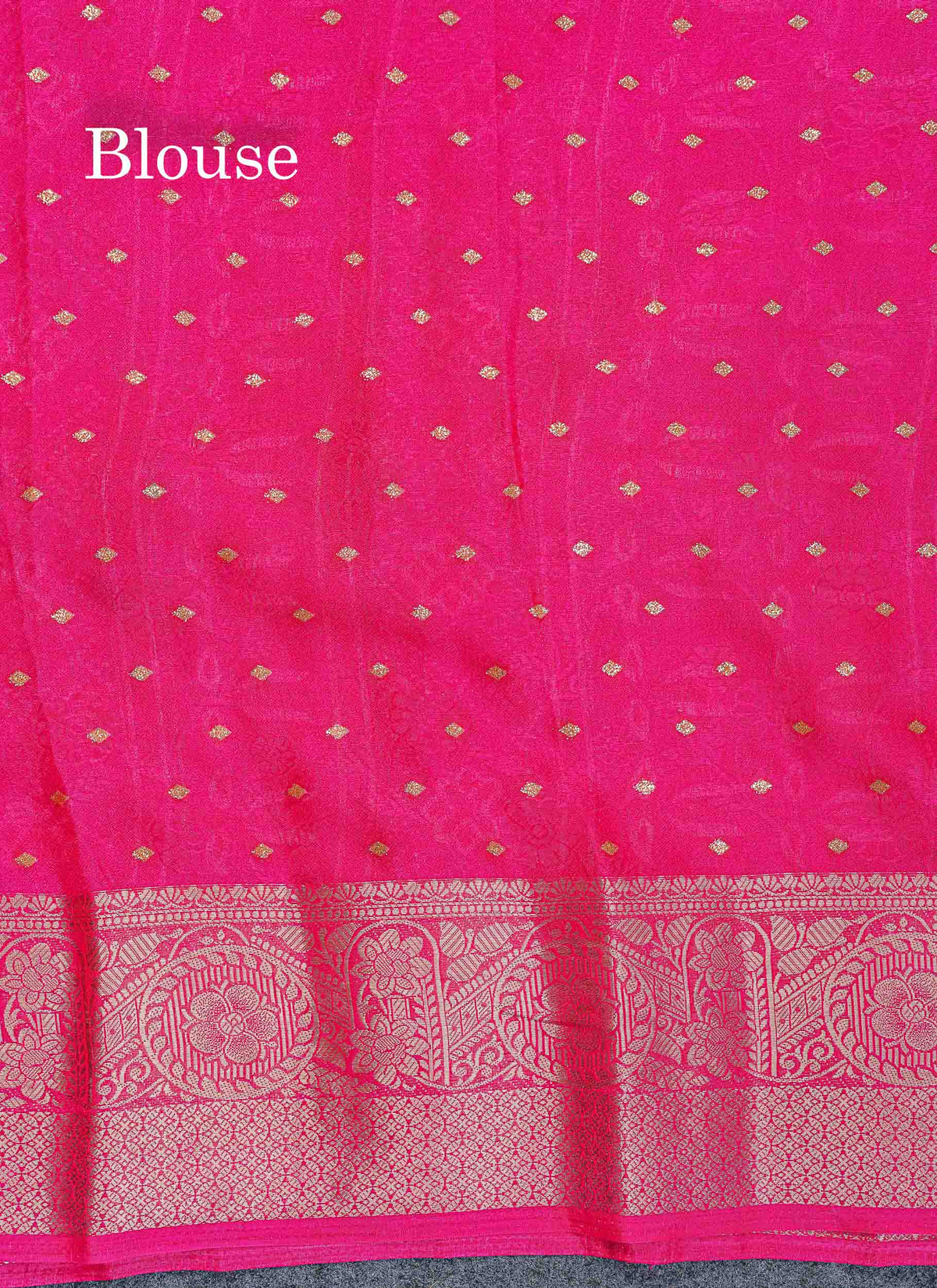 Semi Georgette Saree - Magenta Pink Colour Body With Fancy Border