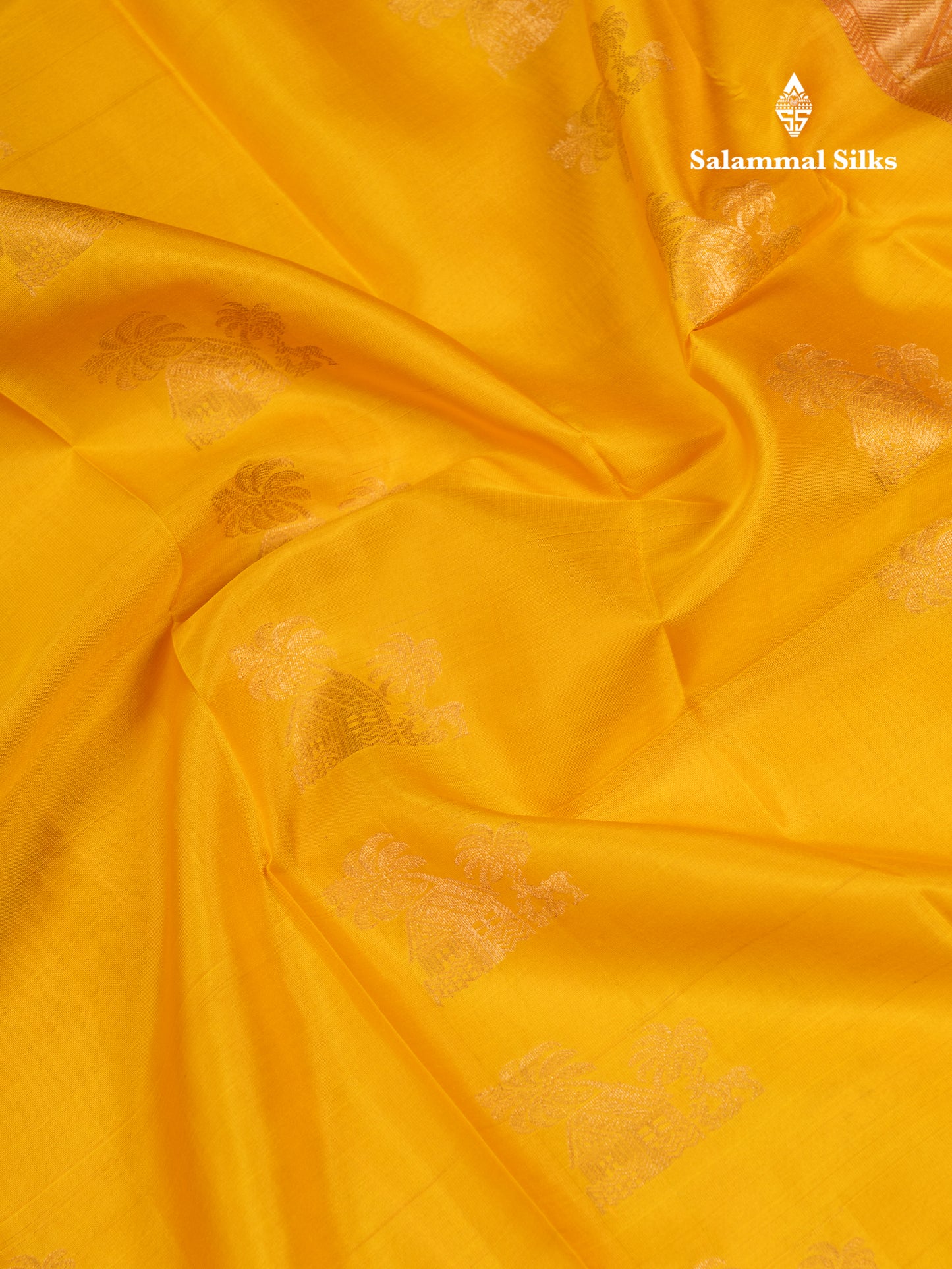 Beautiful Yellow Pure Kanjivaram Silk Saree with Contrast Redish Maroon Traditional Evening Morning Pallakku Border