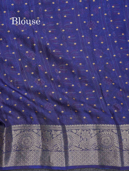 Semi Georgette Saree - Magenta Pink Colour Body With Fancy Border