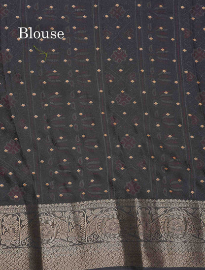 Semi Georgette Saree - Magenta Pink Colour Body With Fancy Border