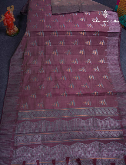 Beautiful Sky Blue Semi Raw Silk Saree With Fancy Border