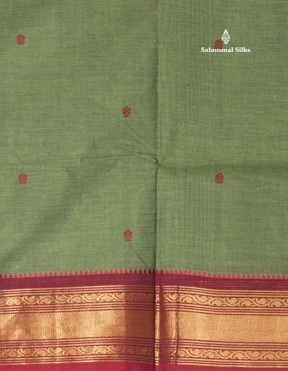 Peacock Blue Beautiful Pure Cotton Saree With Contrast Traditional Dark Maroon Border