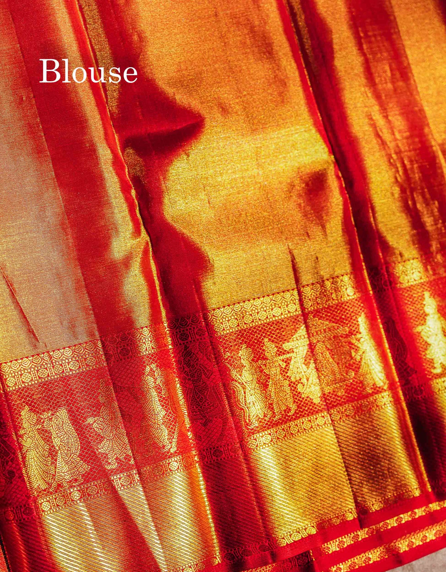 Beautiful Light Lavender Tissue Bridal Pure Kanjivaram Silk Saree With Contrast Chilly Red Pallaku Border