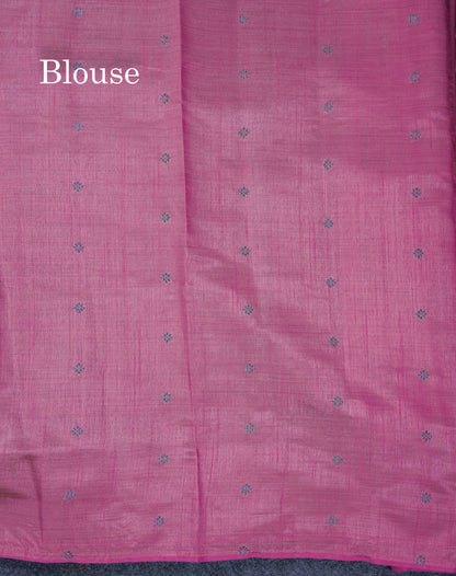 Beautiful Reddish Maroon Semi Raw Silk Saree With Fancy Border