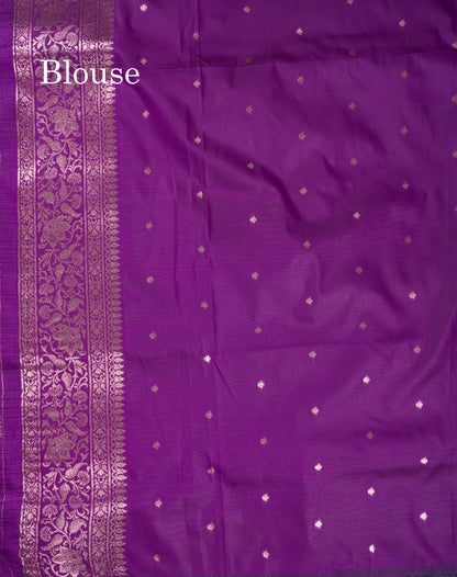 Beautiful Dark Maroon Semi Banaras Saree With Fancy Border