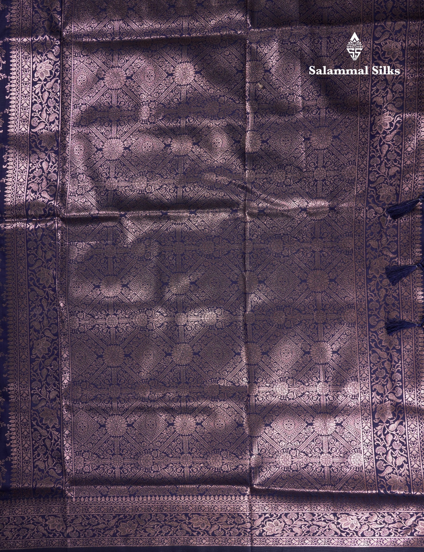 Beautiful Dark Maroon Semi Banaras Saree With Fancy Border