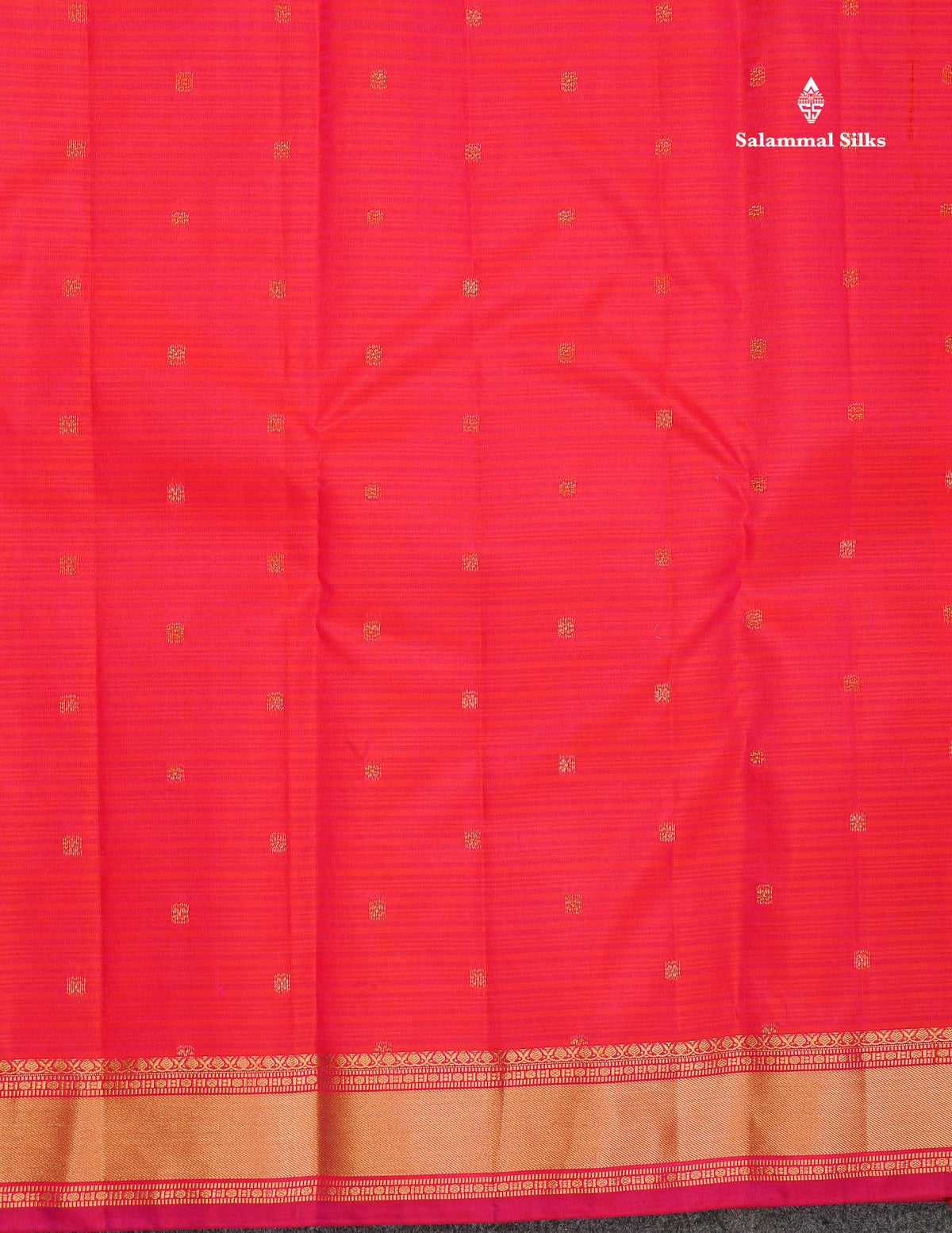 Pure Kanjivaram Silk Saree - Pinkish Orange Colour Body With Traditional Small Border
