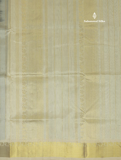 Violet Pure Silk Cotton Saree With Contrast Half White Traditional Border