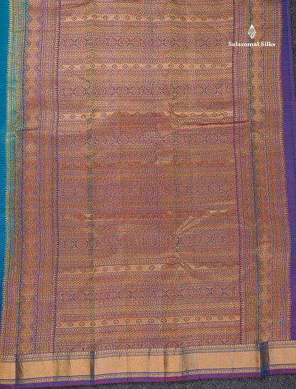 Pure Kanjivaram Silk Saree - Pinkish Orange Colour Body With Traditional Small Border