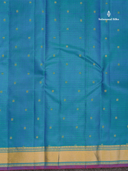 Pure Kanjivaram Silk Saree - Pinkish Orange Colour Body With Traditional Small Border