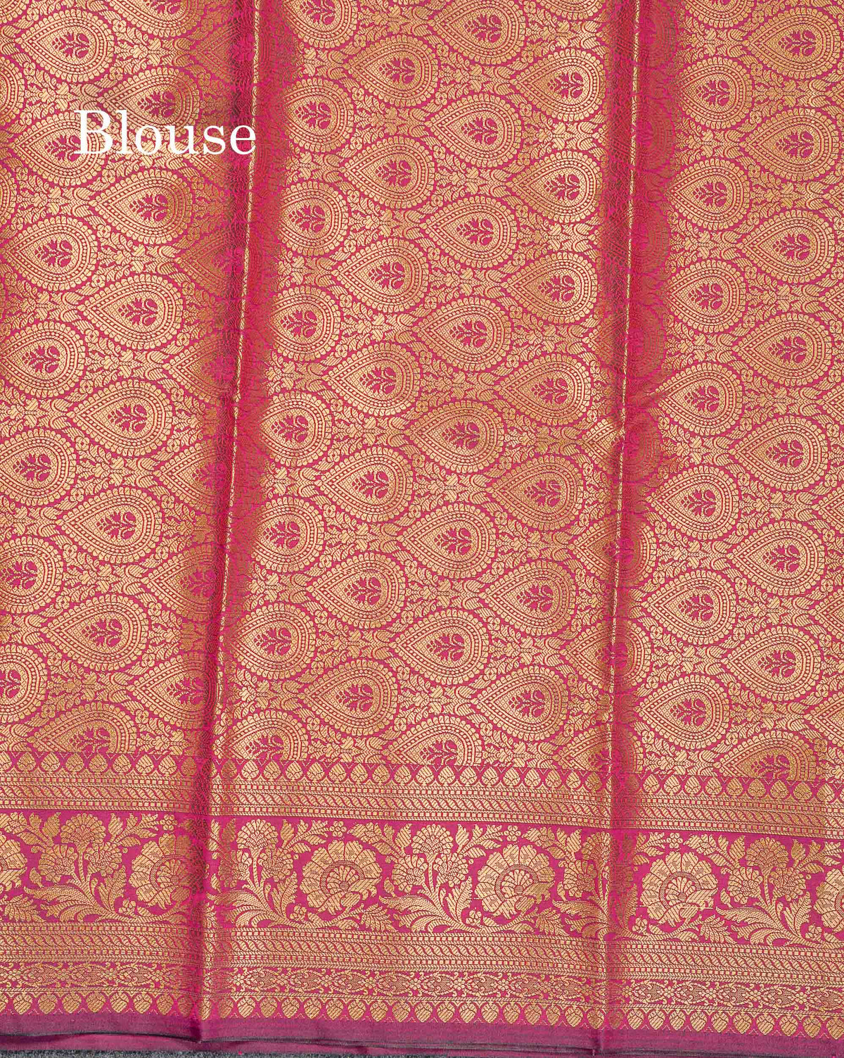 Semi Silk Saree - Magenta Colour Body Zari Butta With Fancy Border