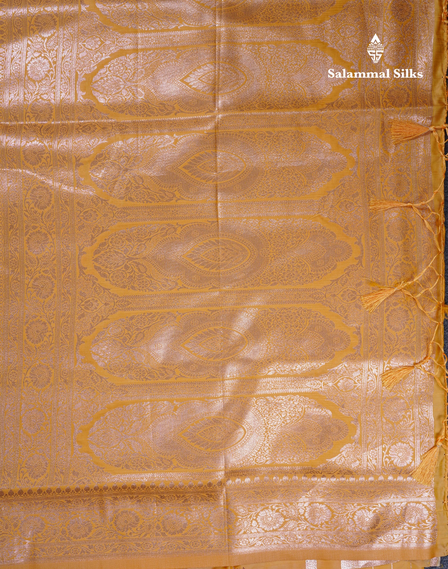 Beautiful Peacock Green Semi Banaras Saree With Fancy Border