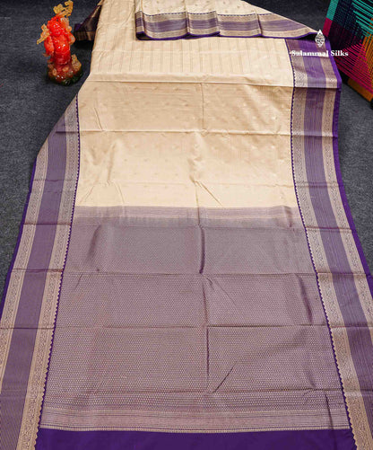 Light Rexona Zari Checks With Mango Butta Semi Silk Saree With Contrast Dark Maroon Traditional Border
