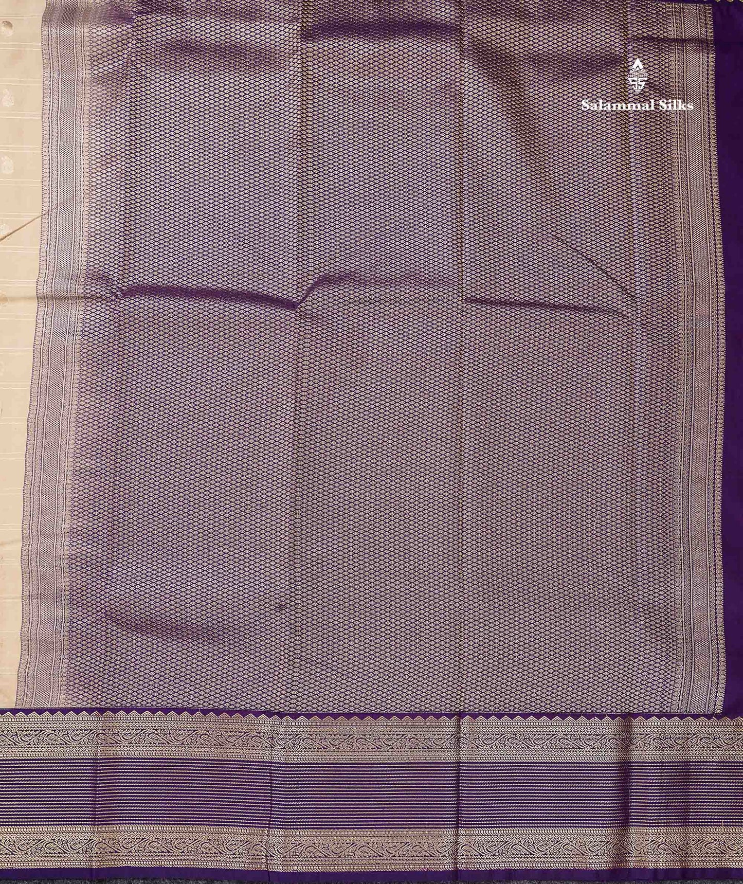 Light Rexona Zari Checks With Mango Butta Semi Silk Saree With Contrast Dark Maroon Traditional Border