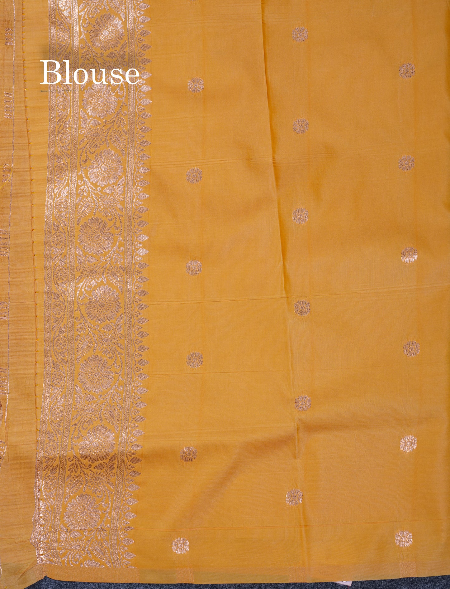 Beautiful Peacock Green Semi Banaras Saree With Fancy Border