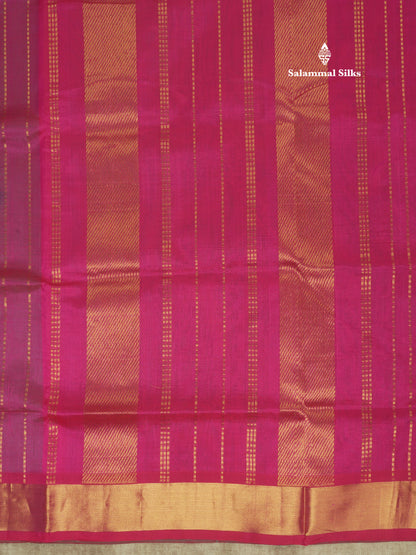 Saffire Green Plain Pure Silk Cotton Saree With Gold Zari Border