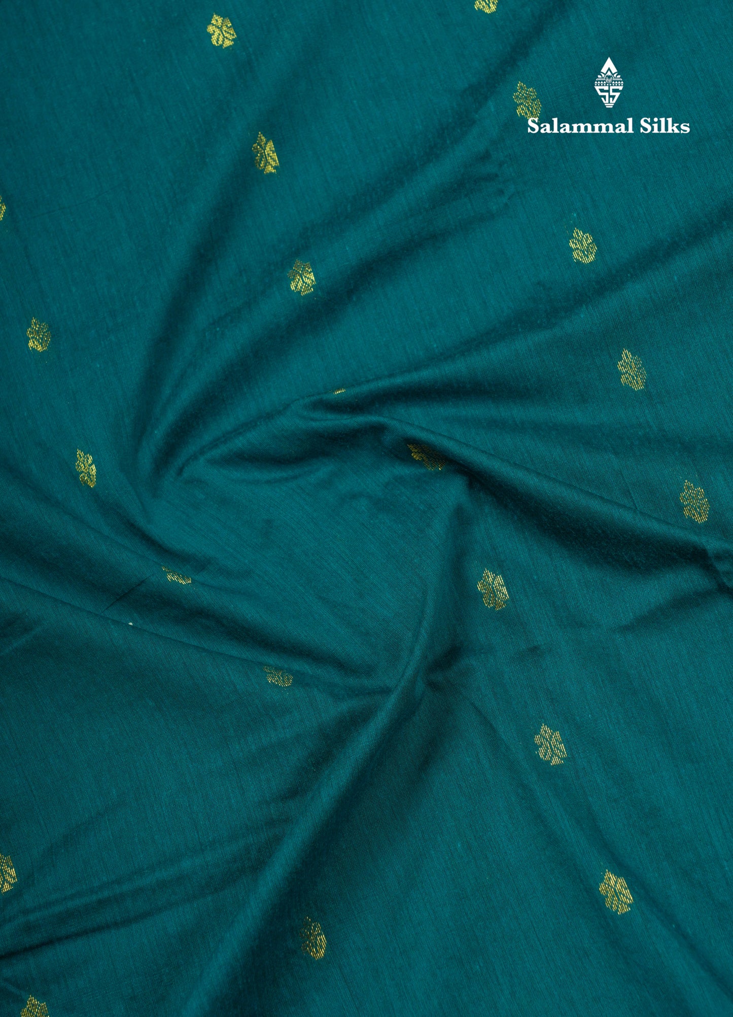 Peacock Green Kalyani Cotton Saree With Contrast Mustard Yellow Border