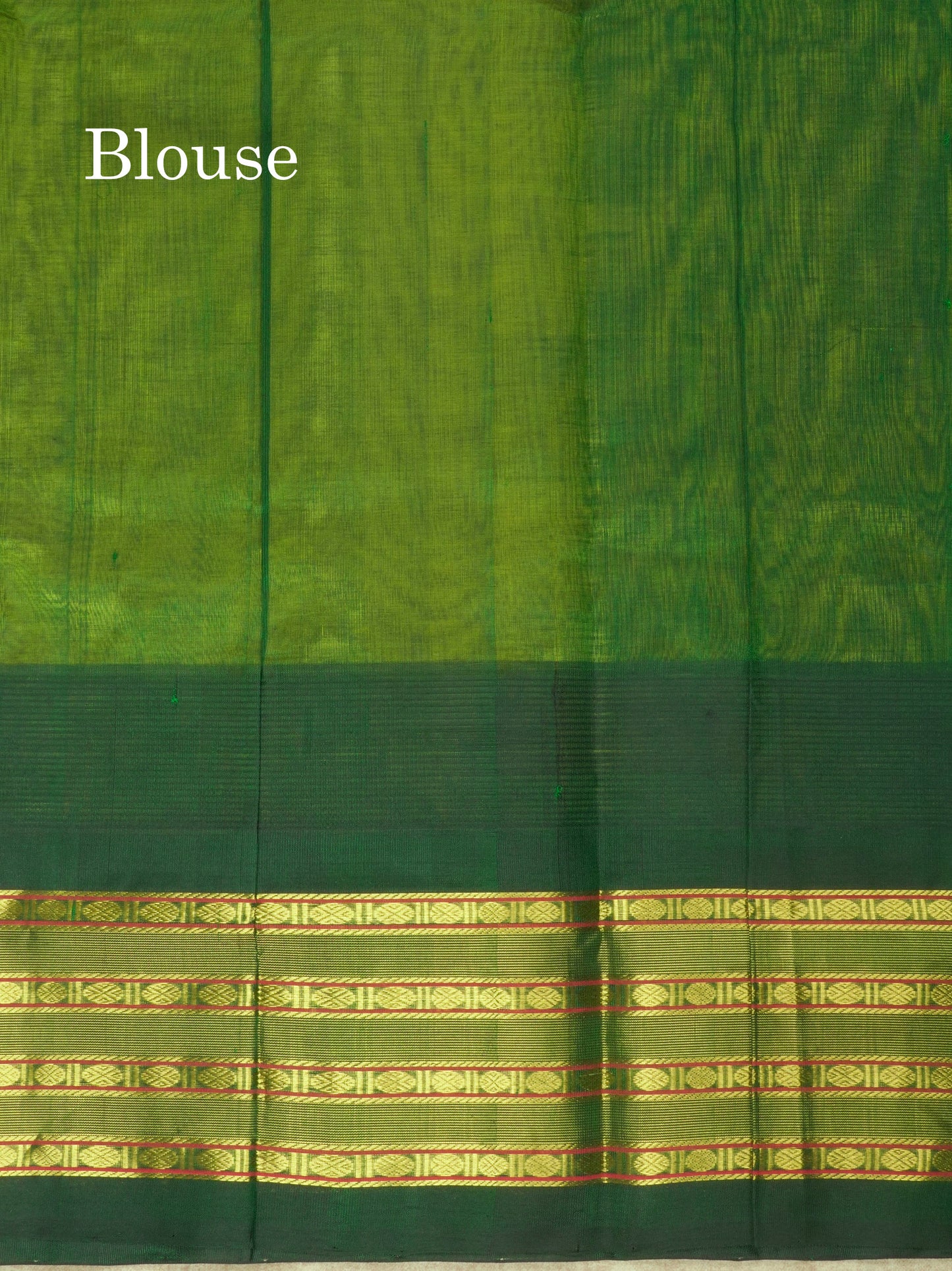 Lemon Yellow Plain Pure Silk Cotton Saree With Contrast Bottle Green Traditional Temple Border