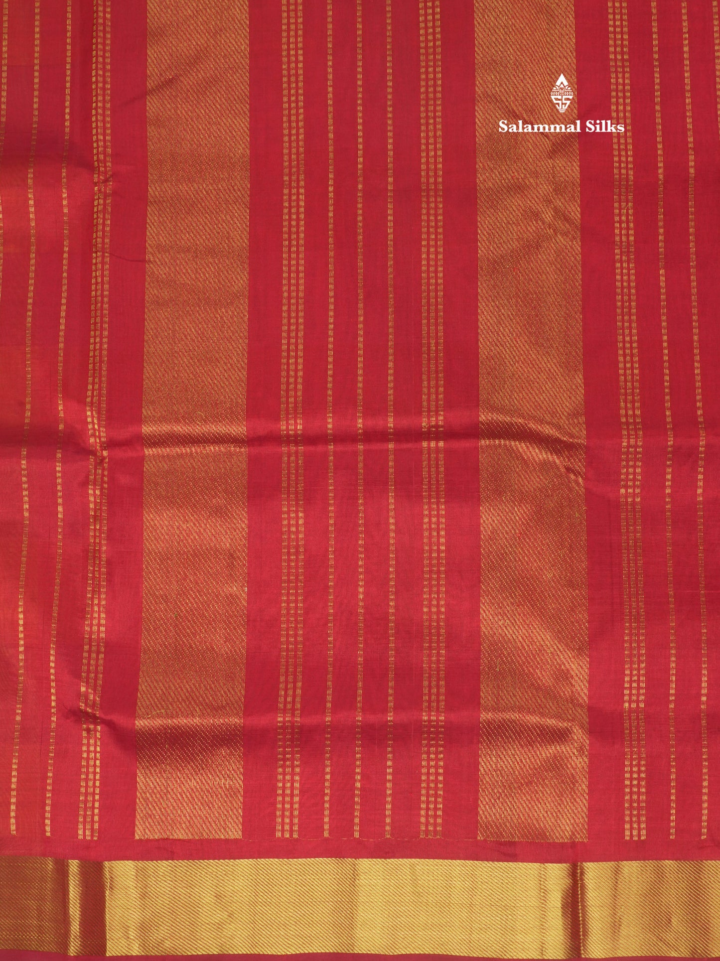 Paalum Pazham Checks Pure Silk Cotton Saree With Gold Zari Border