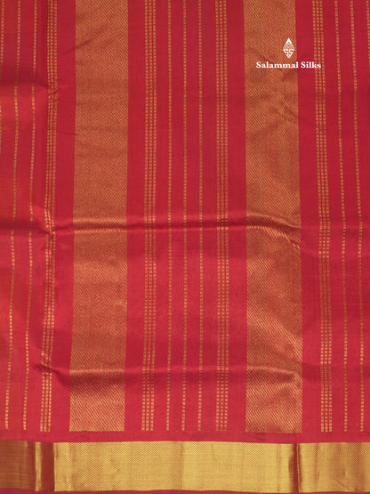 Paalum Pazham Checks Pure Silk Cotton Saree With Gold Zari Border
