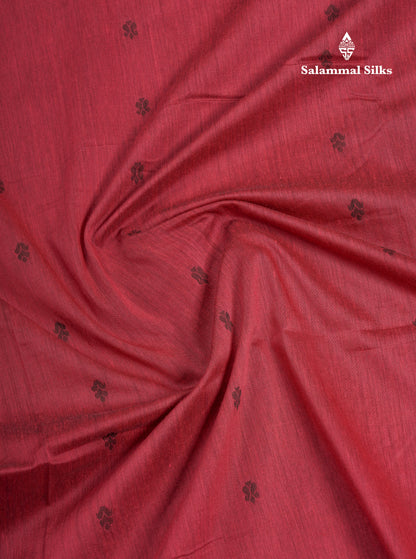 Pink Shade Kalyani Cotton Saree With Contrast Black Border