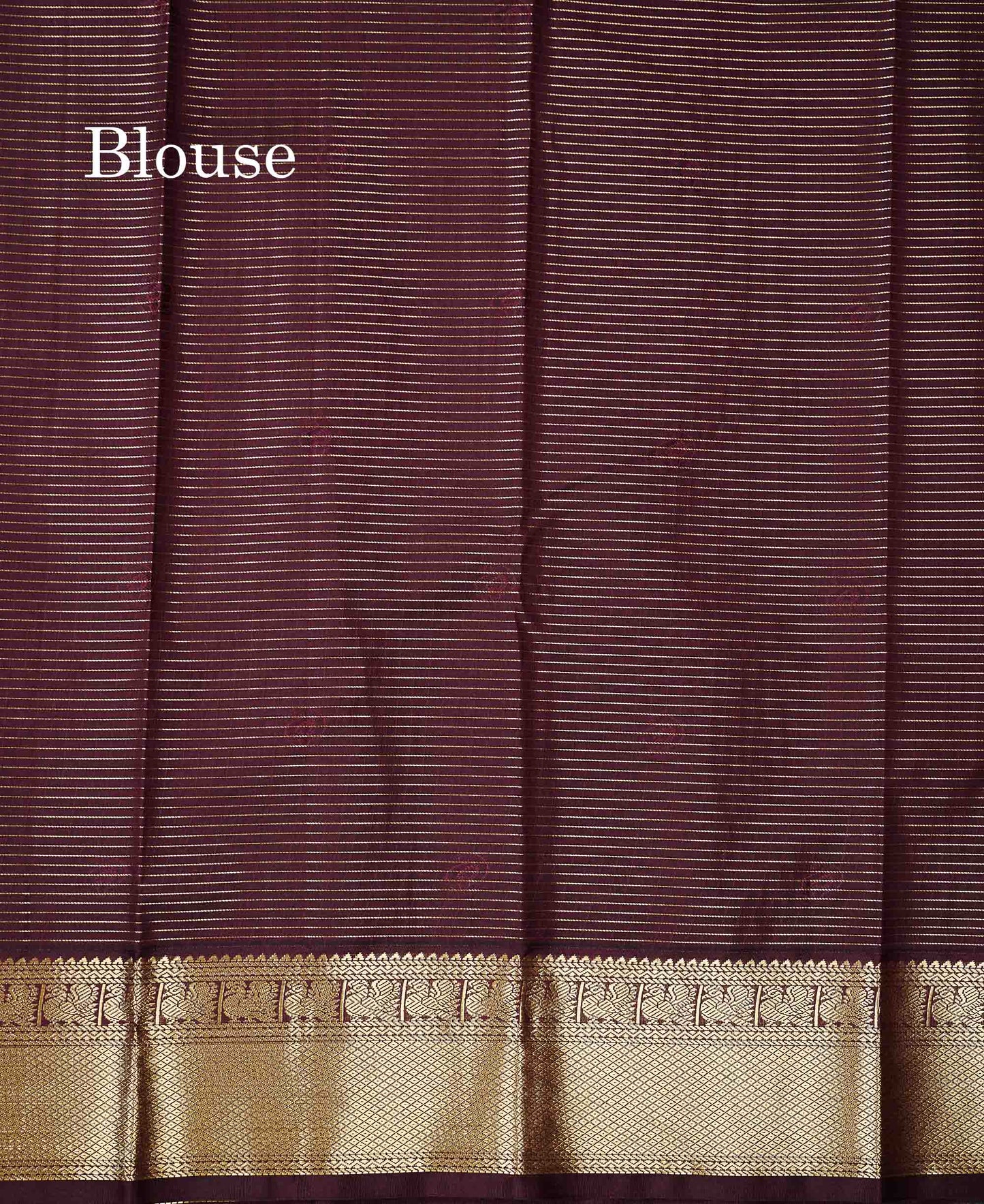 Beige Small Checks With Butta Semi Silk Saree With Contrast Dark Brown Traditional Border