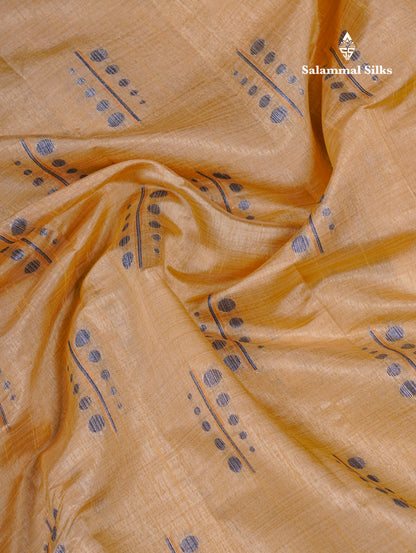 Beautiful Reddish Maroon Semi Raw Silk Saree With Fancy Border