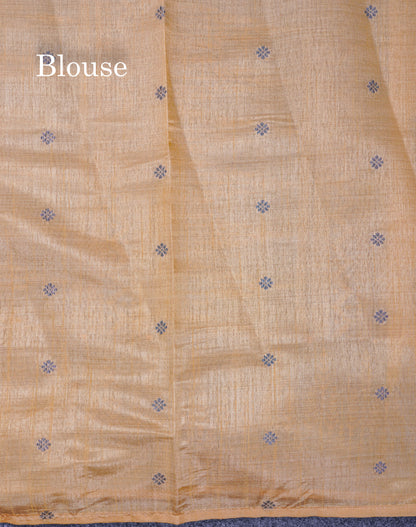 Beautiful Reddish Maroon Semi Raw Silk Saree With Fancy Border
