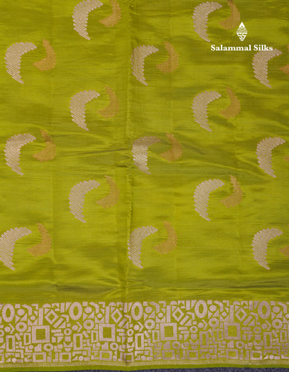 Beautiful Blue Semi Raw Silk Saree With Fancy Border