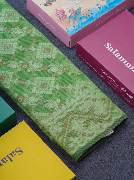 Green Thread Kota Saree With Fancy Border