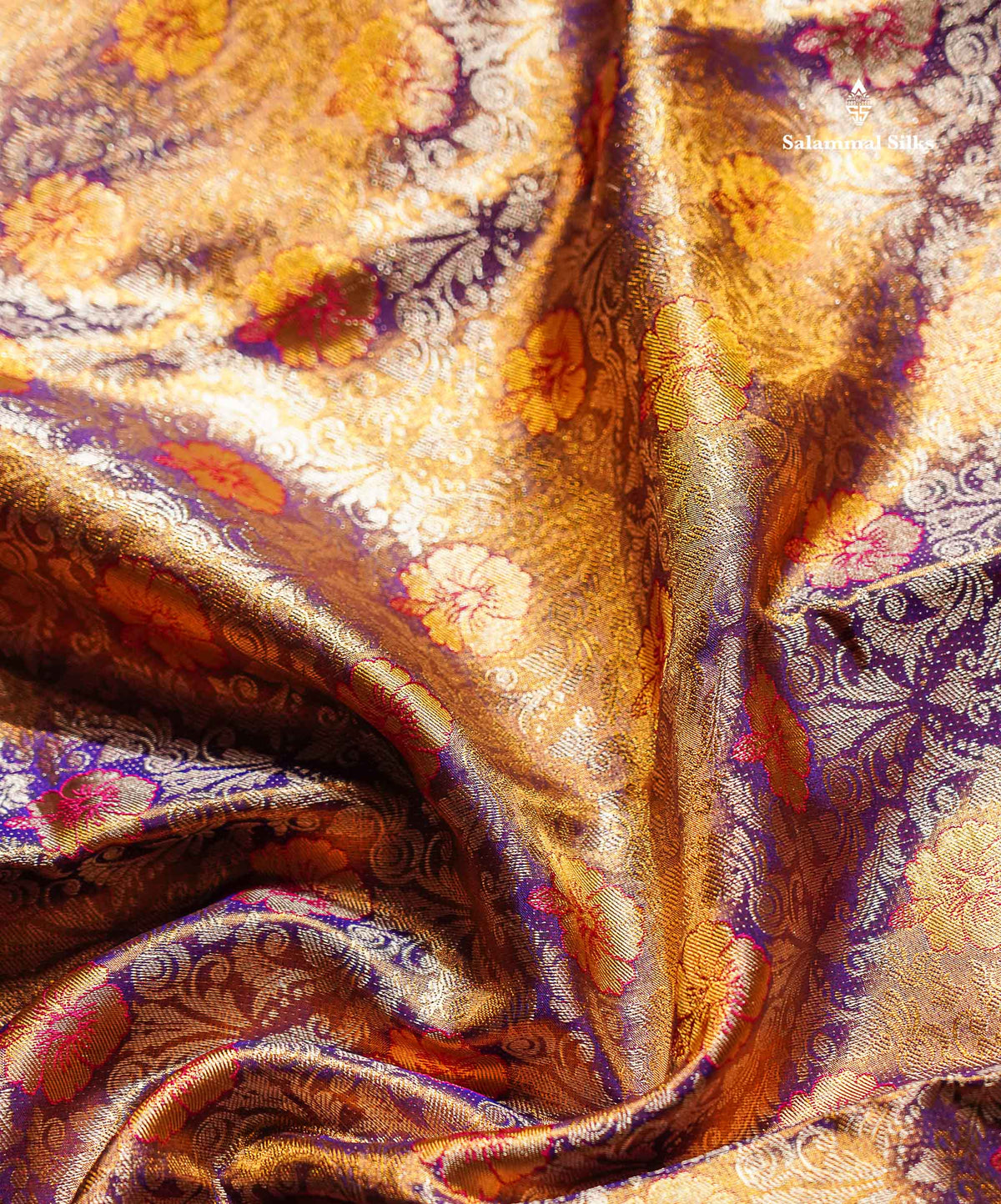 Beautiful Light Violet Tissue Bridal Pure Kanjivaram Silk Saree With Contrast Pink Traditional Evening Morning Border
