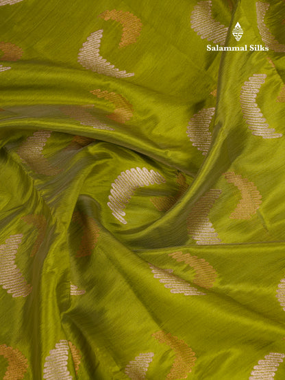Beautiful Blue Semi Raw Silk Saree With Fancy Border