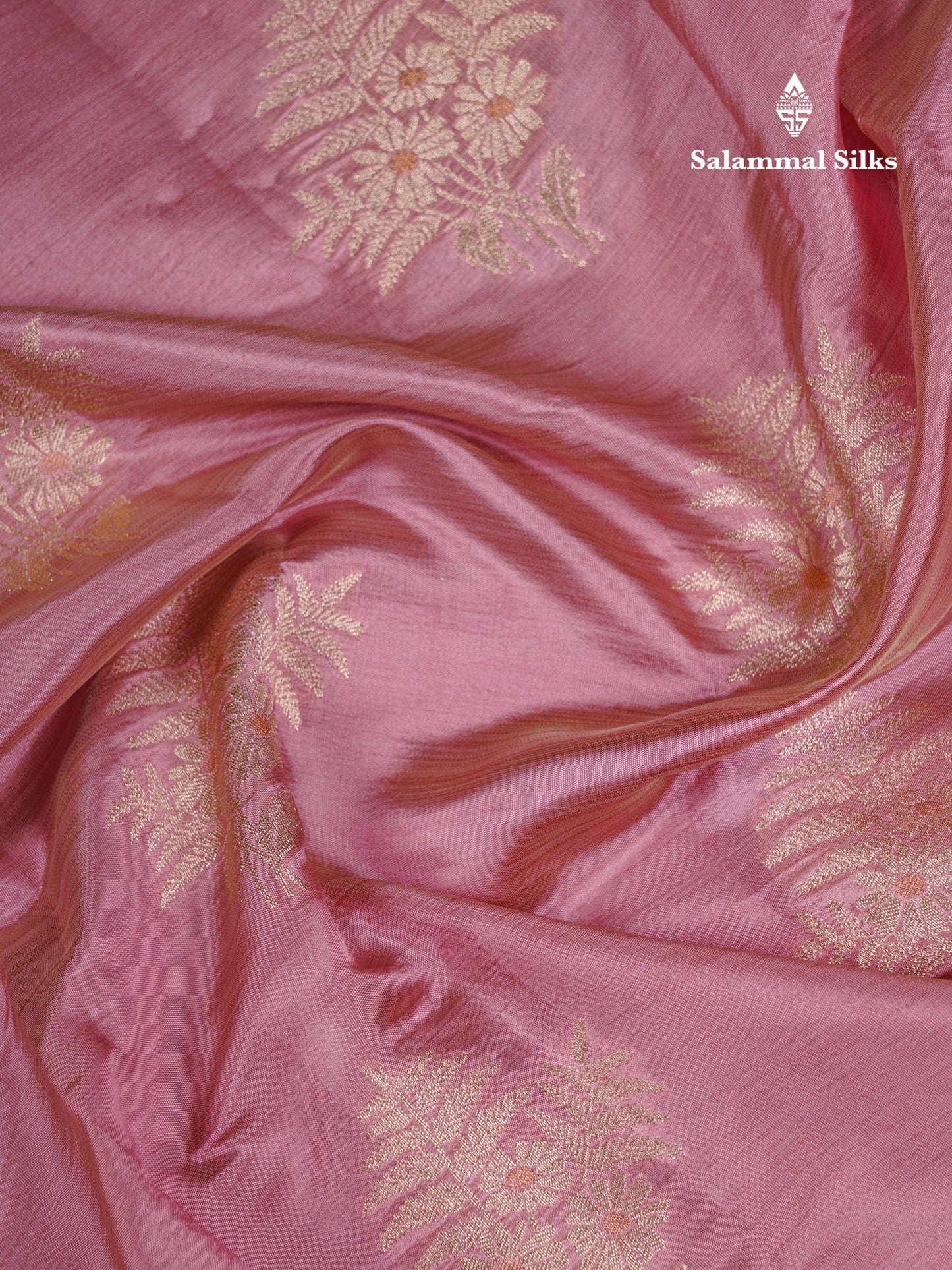 Beautiful Onion Pink Semi Raw Silk Saree With Fancy Border