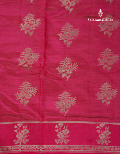 Beautiful Onion Pink Semi Raw Silk Saree With Fancy Border