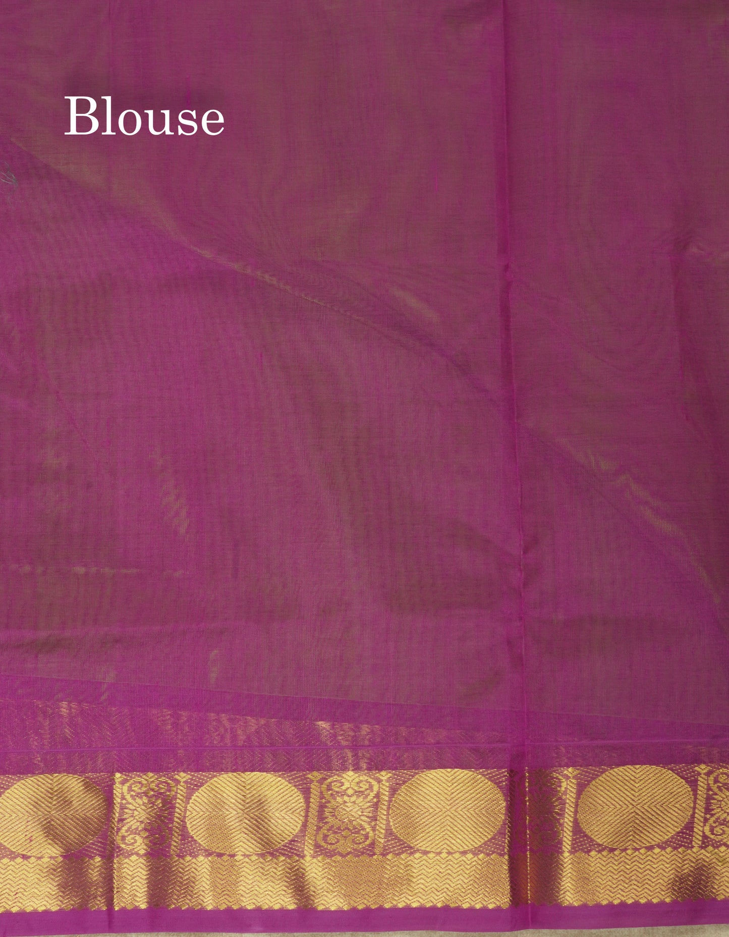 Parrot Green Plain Pure Silk Cotton Saree With Contrast Vadamalli Traditional Border