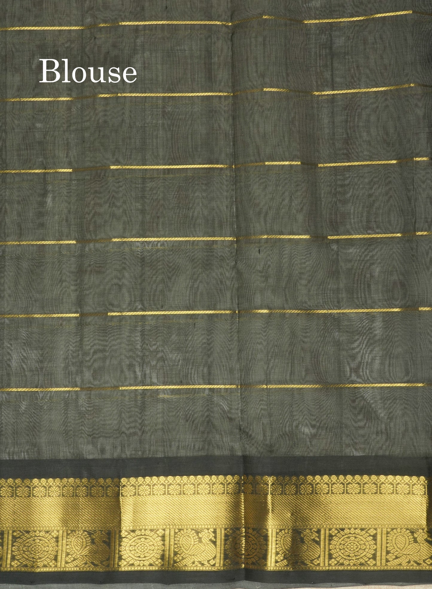 Half White Zari Checks Pure Silk Cotton Saree With Traditional Gold Zari Border