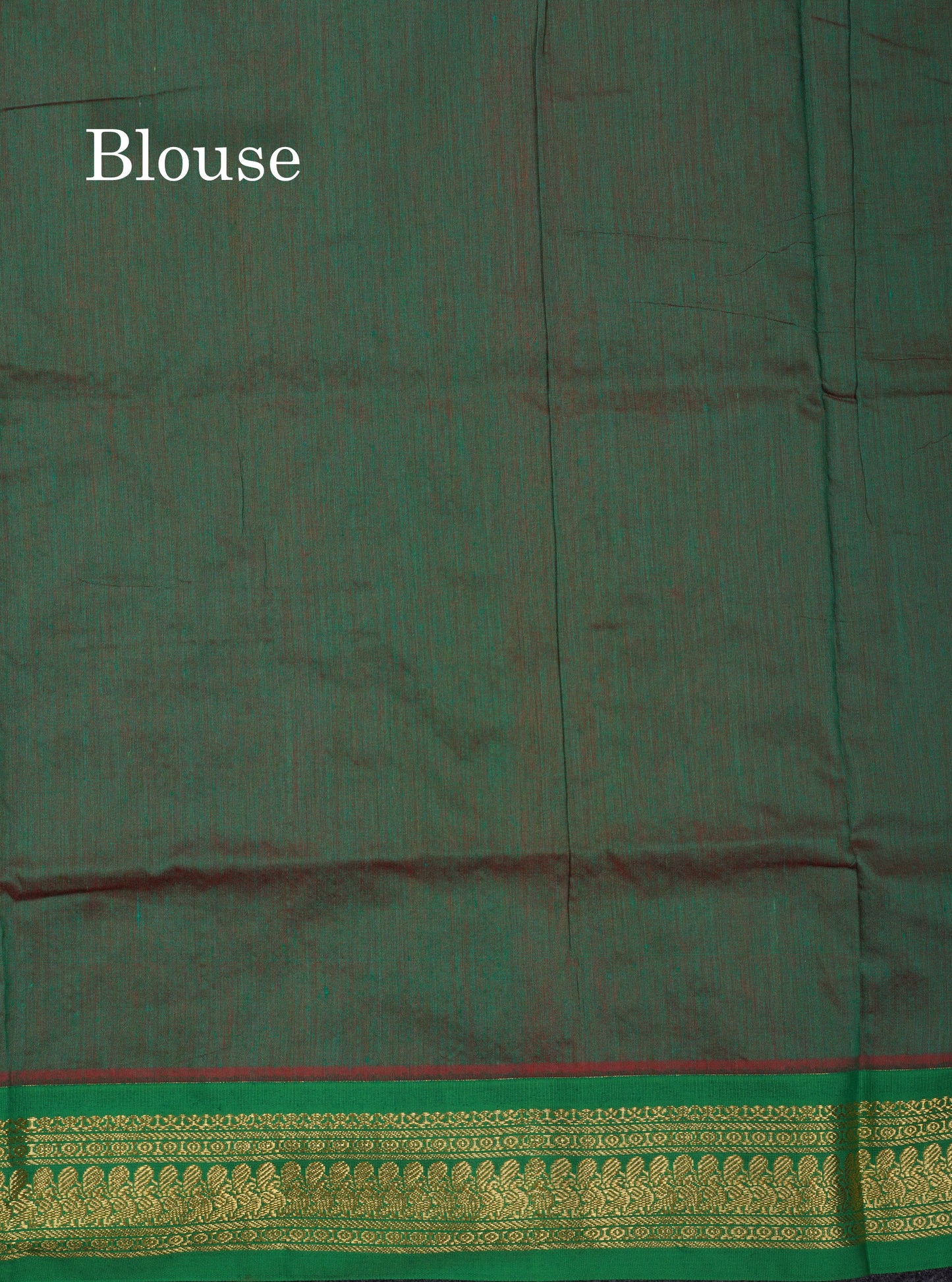 Orange Kalyani Cotton Saree With Contrast Green Border