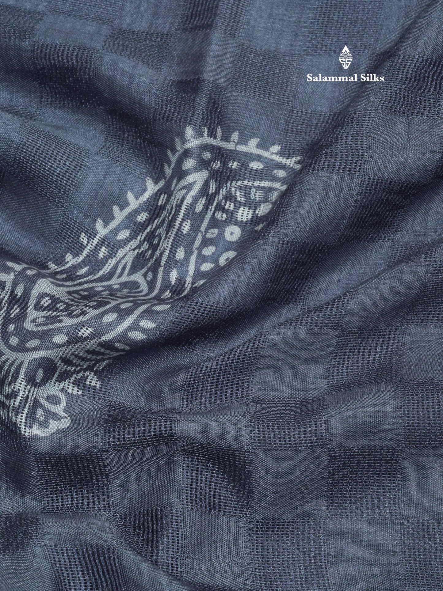 Pastel Violet Semi Dola Fancy Saree Printed Design With Traditional Zari Border