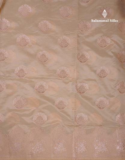 Beautiful Green Semi Raw Silk Saree With Fancy Border
