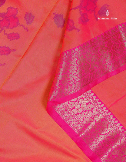 Semi Silk Saree - Mustard Yellow Colour Body Pochampally Design With Fancy Border
