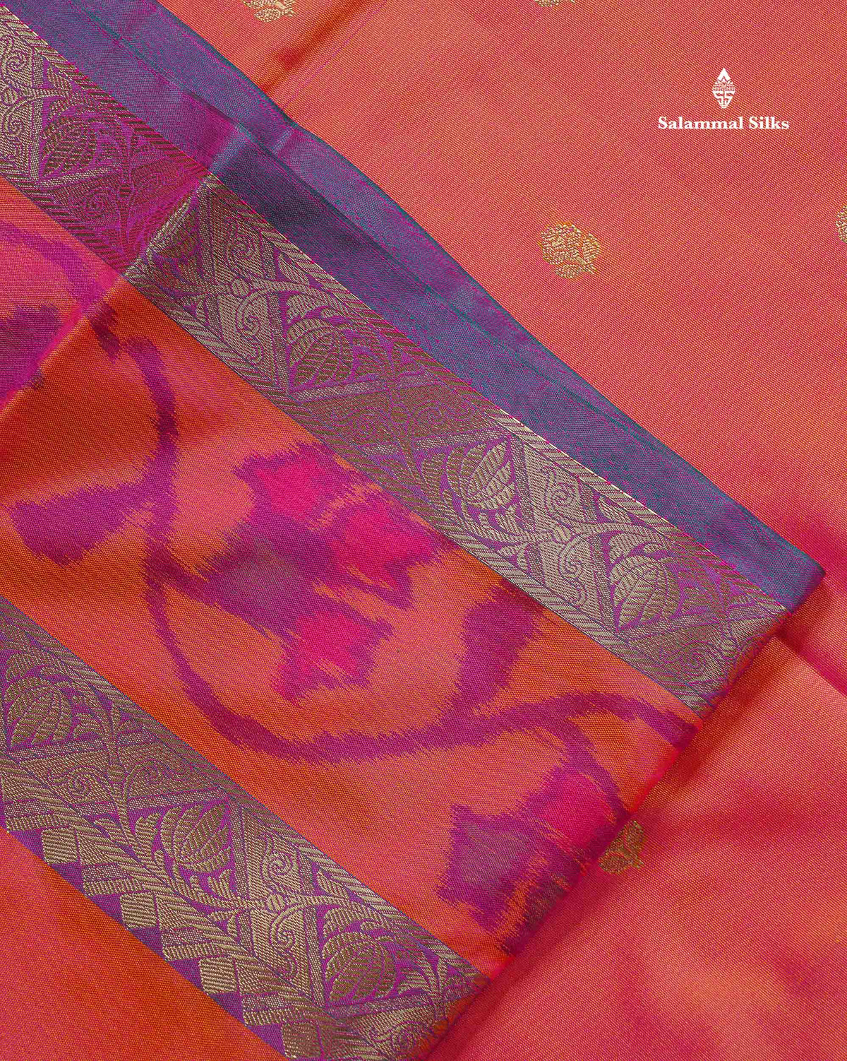 Semi Silk Saree - Sapphire Green Colour Body Zari Butta With Pochampally Fancy Border