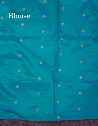 Beautiful Green Semi Raw Silk Saree With Fancy Border