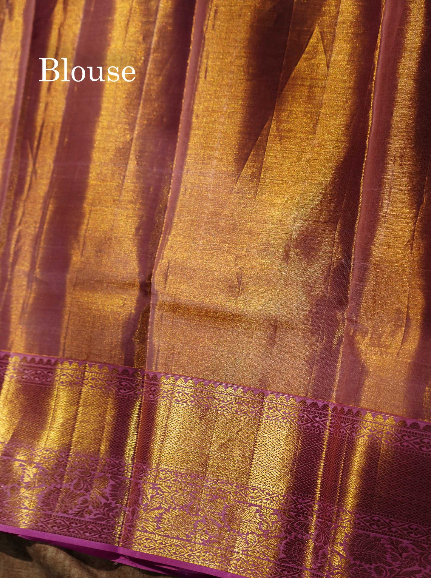 Beautiful Multicolor Tissue Pure Kanjivaram Silk Saree with Contrast Baby Pink Traditional Border