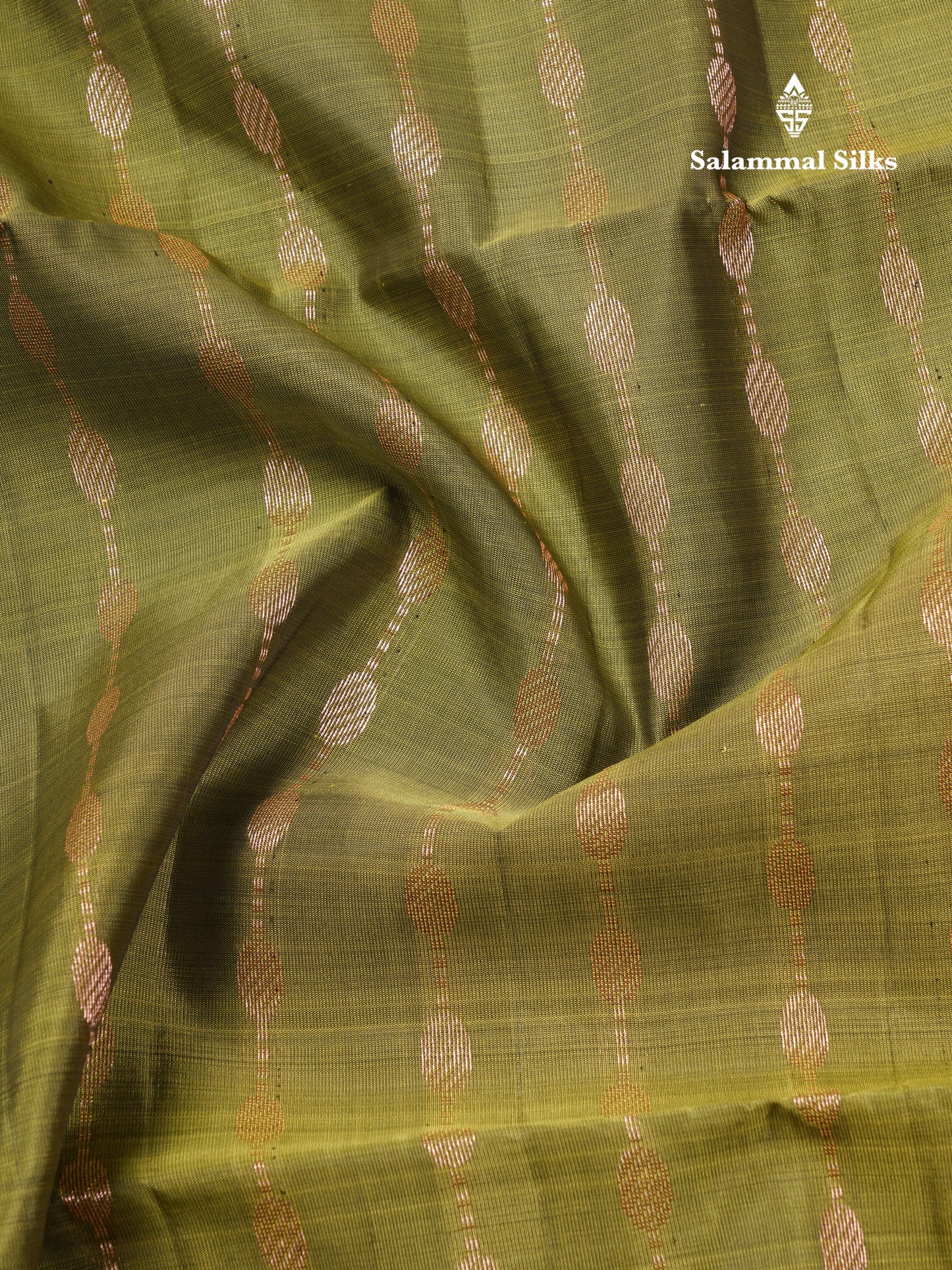 Olive Green Pure Silk Mix Soft Silk Saree With Contrast Magenta Border